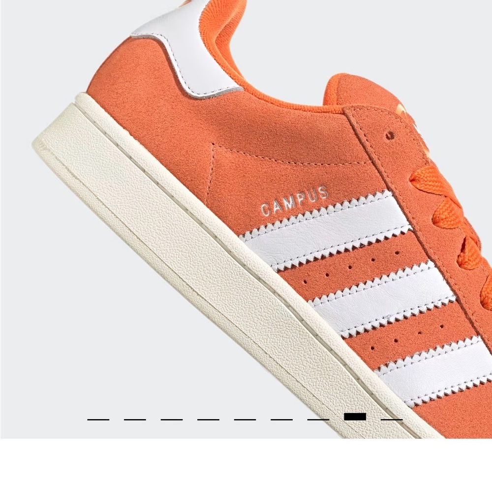 Adidas Campus Sneakers 00s in Bold Orange and White GY9474 - Picture 5 of 9